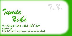 tunde niki business card